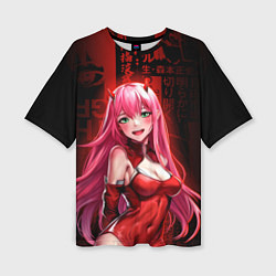 Футболка оверсайз женская Zero Two anime sexy, цвет: 3D-принт