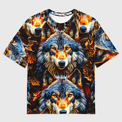 Футболка оверсайз женская Волчары, цвет: 3D-принт
