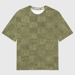 Футболка оверсайз женская Фабричная клетка, цвет: 3D-принт