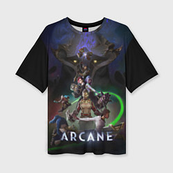 Футболка оверсайз женская Виктор и герои из Аркейн, цвет: 3D-принт