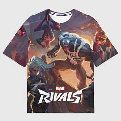 Футболка оверсайз женская Персонажи Marvel rivals, цвет: 3D-принт