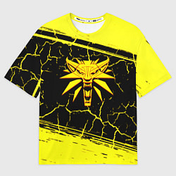 Футболка оверсайз женская Ведьмак трещины текстура, цвет: 3D-принт
