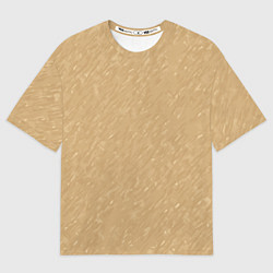 Футболка оверсайз женская Песчаный бежевый текстурный, цвет: 3D-принт