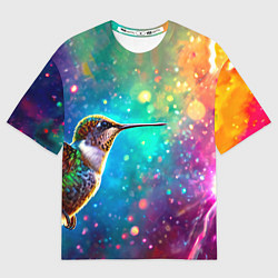 Футболка оверсайз женская Птичка колибри, цвет: 3D-принт