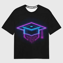 Женская футболка оверсайз Неоновый магистр