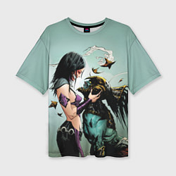 Футболка оверсайз женская Mileena & Kotal Kahn - Mortal Kombat, цвет: 3D-принт