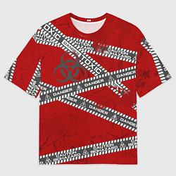 Футболка оверсайз женская Bio опасность, цвет: 3D-принт