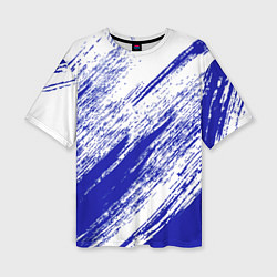 Футболка оверсайз женская The color is white and blue, цвет: 3D-принт