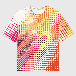 Футболка оверсайз женская Абстракция жёлтый с оранжевым, цвет: 3D-принт