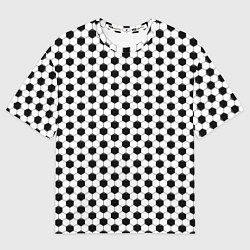 Футболка оверсайз женская Текстура футбольного мяча, цвет: 3D-принт