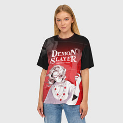 Футболка оверсайз женская Гора Натагумо - демон паук, цвет: 3D-принт — фото 2