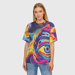 Футболка оверсайз женская Глаза вселенной, цвет: 3D-принт — фото 2