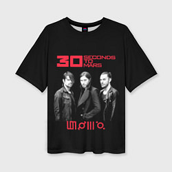 Женская футболка оверсайз 30 Seconds to Mars poster