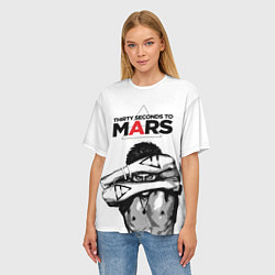 Футболка оверсайз женская 30 Seconds to Mars - poster, цвет: 3D-принт — фото 2