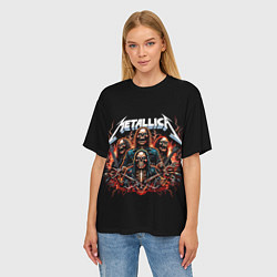 Футболка оверсайз женская Metallica forever - thrash metal, цвет: 3D-принт — фото 2