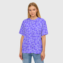 Футболка оверсайз женская Фиолетовый сиреневый пузыри, цвет: 3D-принт — фото 2