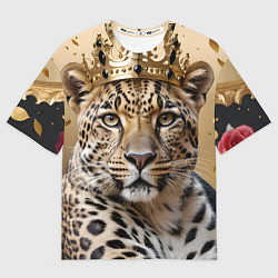 Футболка оверсайз женская Королевский леопард, цвет: 3D-принт