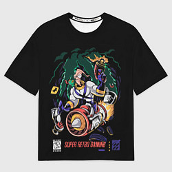 Футболка оверсайз женская Earth worm Jim - super retro gaming, цвет: 3D-принт