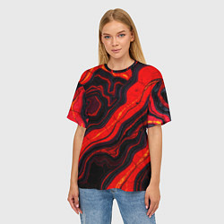 Футболка оверсайз женская Срез магматической породы, цвет: 3D-принт — фото 2