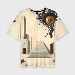 Женская футболка оверсайз Архитектурный сюр