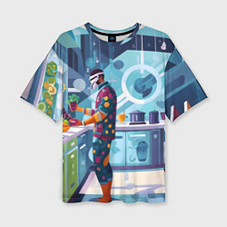 Футболка оверсайз женская Здоровое питание, цвет: 3D-принт