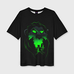 Женская футболка оверсайз Шрам Король лев - крупно