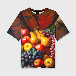 Футболка оверсайз женская Фруктовый натюрморт, цвет: 3D-принт