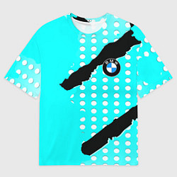 Футболка оверсайз женская BMW sport краски, цвет: 3D-принт