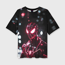 Футболка оверсайз женская Человек-паук в красно-черном костюме, цвет: 3D-принт