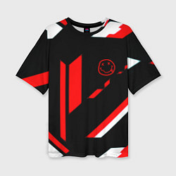 Футболка оверсайз женская Nirvana текстура полосы, цвет: 3D-принт