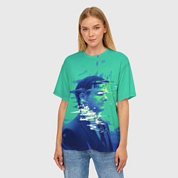 Футболка оверсайз женская Марк Скаут - Разделение, цвет: 3D-принт — фото 2