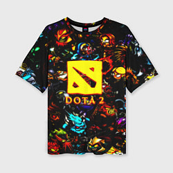 Футболка оверсайз женская Dota2 персонажи, цвет: 3D-принт