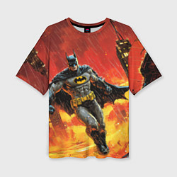 Футболка оверсайз женская Бэтмен застыл в воздухе, цвет: 3D-принт