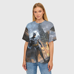 Футболка оверсайз женская Бэтмен - старый стиль, цвет: 3D-принт — фото 2
