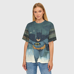 Футболка оверсайз женская Бэтмен старый стиль, цвет: 3D-принт — фото 2