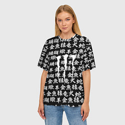 Футболка оверсайз женская Monster energy japan pattern, цвет: 3D-принт — фото 2