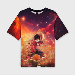 Футболка оверсайз женская Fire Luffy - One Piece, цвет: 3D-принт