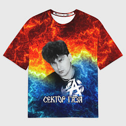 Женская футболка оверсайз Сектор газа Юрий Хой