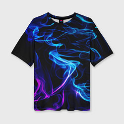 Футболка оверсайз женская Color blue pink, цвет: 3D-принт