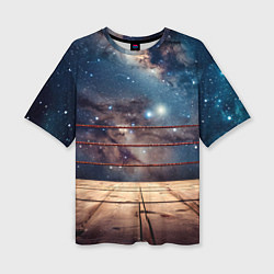 Футболка оверсайз женская Космический ринг, цвет: 3D-принт