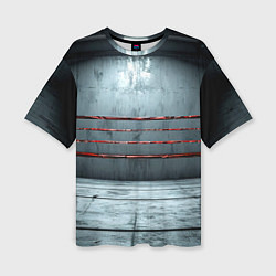 Футболка оверсайз женская Серый ринг, цвет: 3D-принт