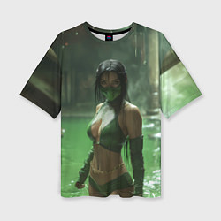 Женская футболка оверсайз Джейд в кислоте