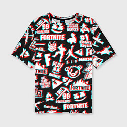 Футболка оверсайз женская Fortnite glitch game, цвет: 3D-принт