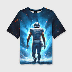 Футболка оверсайз женская Квотербек идет в огень, цвет: 3D-принт