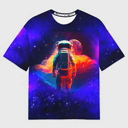 Футболка оверсайз женская Огненный путь космонавта, цвет: 3D-принт