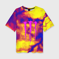 Футболка оверсайз женская Monster energy storm grunge, цвет: 3D-принт