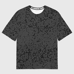 Футболка оверсайз женская Тёмный серый текстура асфальт, цвет: 3D-принт