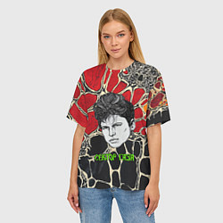 Футболка оверсайз женская Сектор Газа рисованный портрет Юры Хоя, цвет: 3D-принт — фото 2