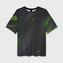 Футболка оверсайз женская Color black green, цвет: 3D-принт