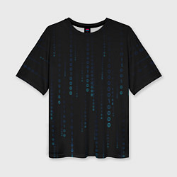 Женская футболка оверсайз Color black blue